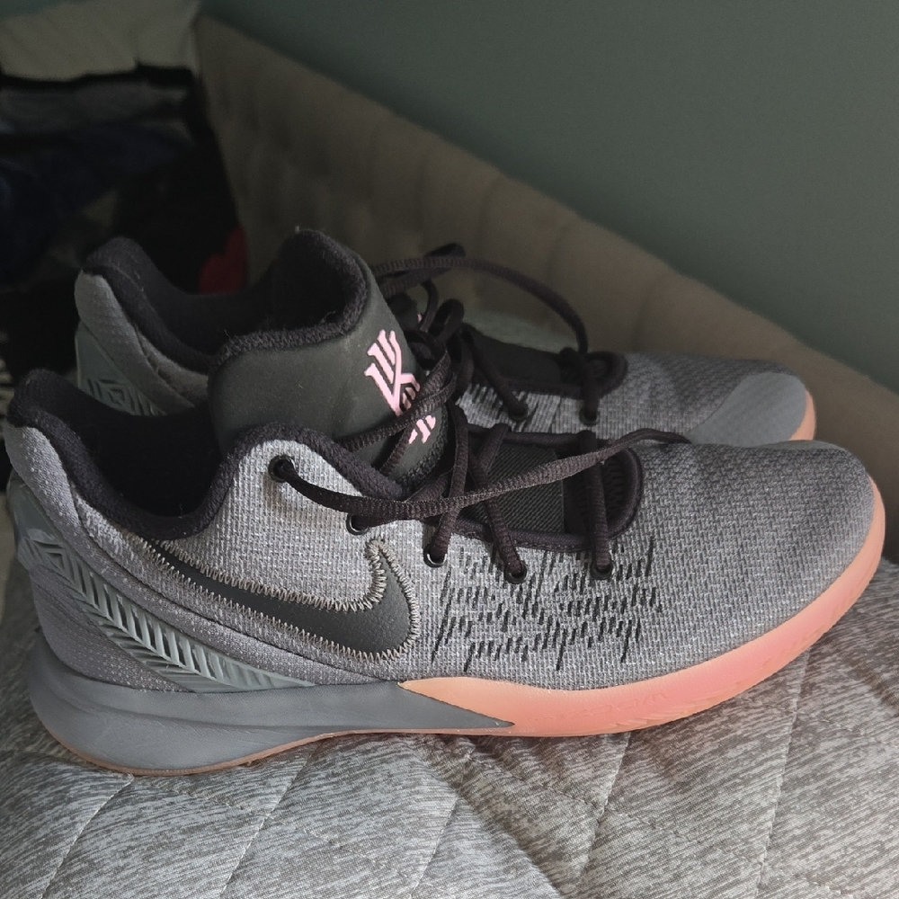 Nike Gray and Pink Athletic Shoes with Breathable Mesh